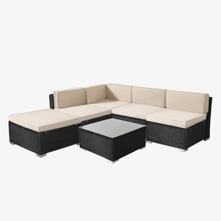 Deuba xxl poly rattan lounge set online