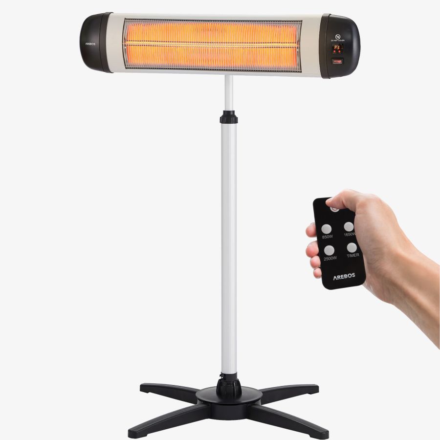 Infrared heater 2500W with cross stand & remote control