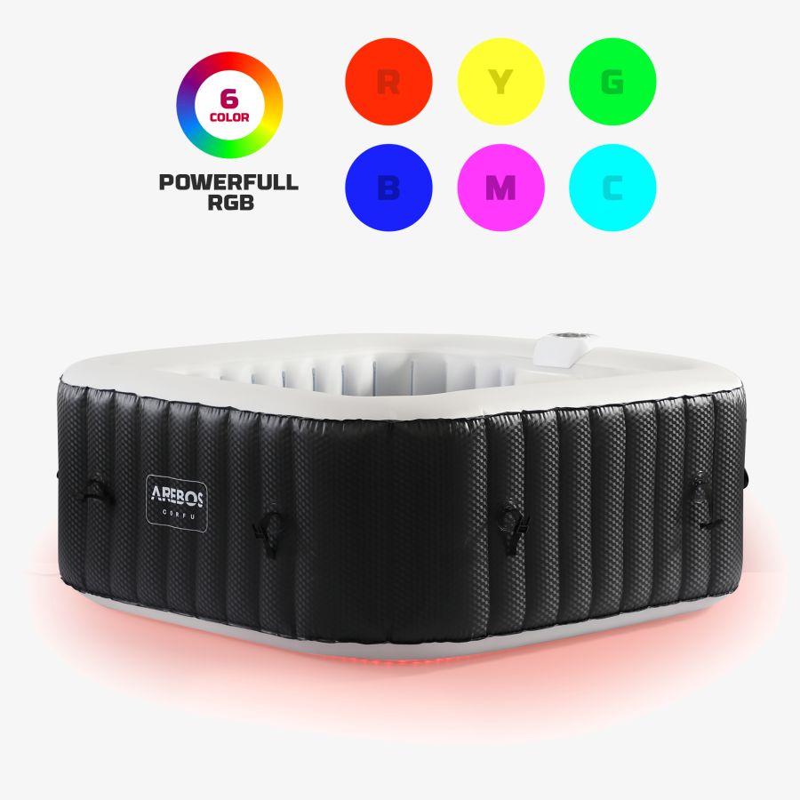 Inflatable Whirlpool Corfu square with LED - 2400W