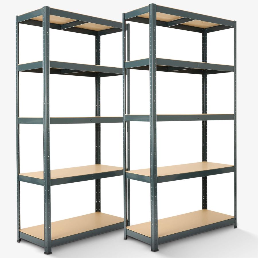 2x Heavy Duty Shelf 180 x 90 x 30 cm 875 kg - Anthracite