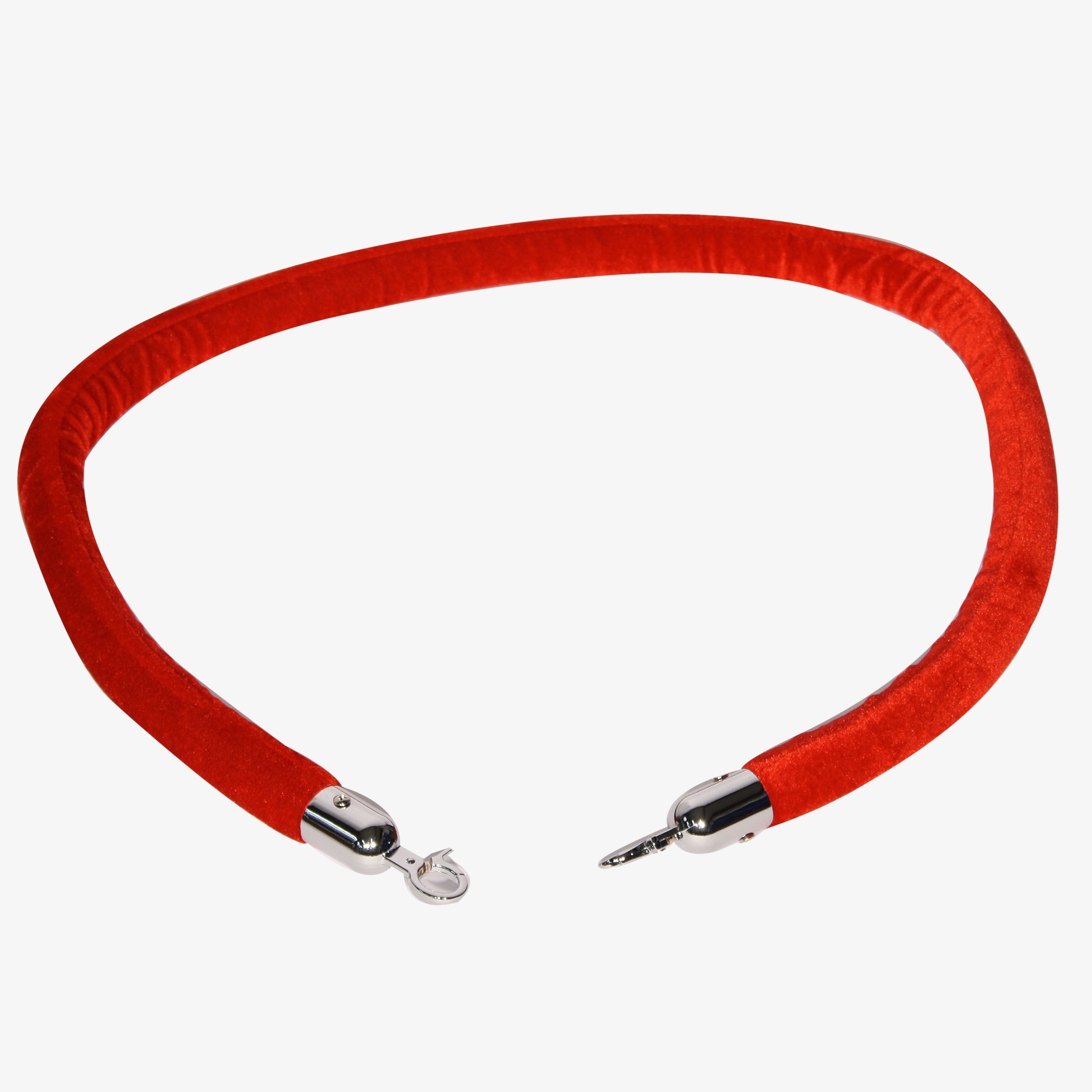 Arebos Velvet cord barrier tape for people guidance system red - length 1.5m