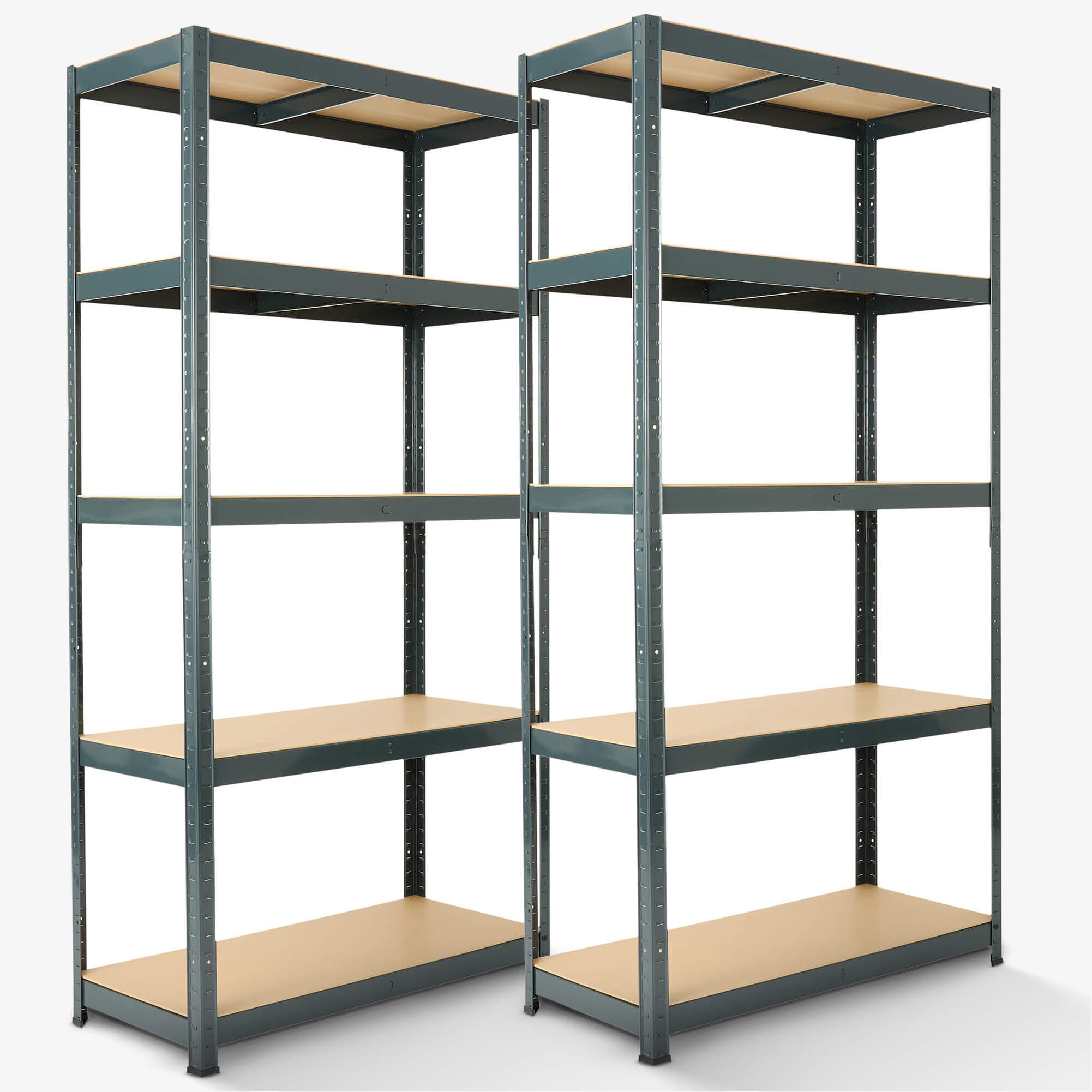Arebos 2x Heavy Duty Shelf 180 x 90 x 30 cm, Storage Shelving Workshop - Load Capacity 875 kg - Anthracite